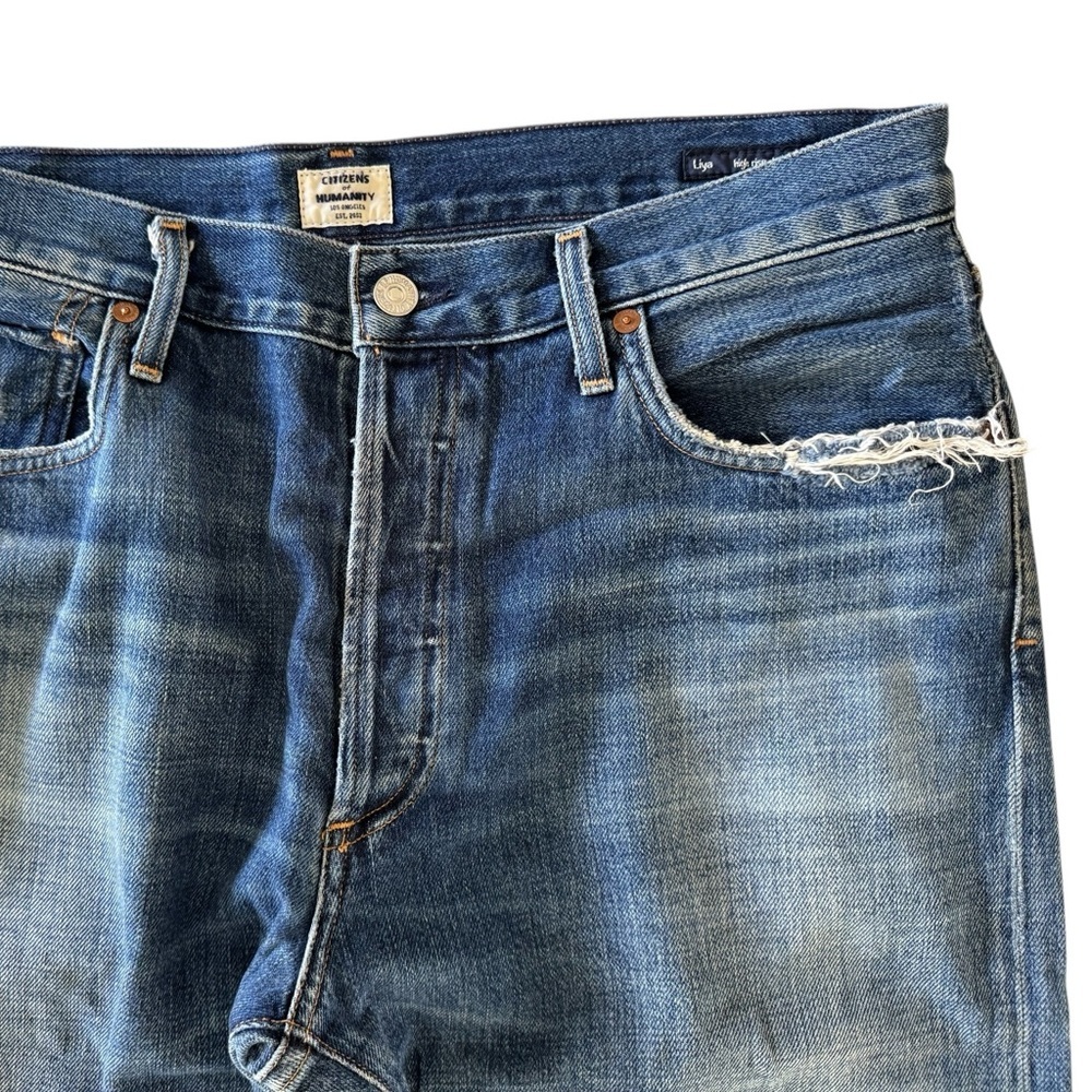 Citizens of Humanity Liya High Rise Ankle Straight Jean Fade Out 30 NWT - Picture 3 of 11